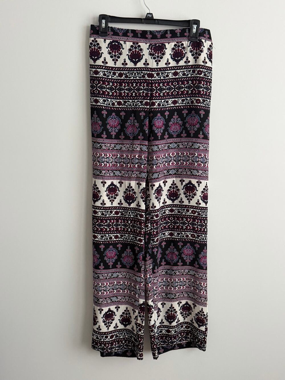 Stoosh Geometric Floral Boho Wide Leg Pants Size Medium